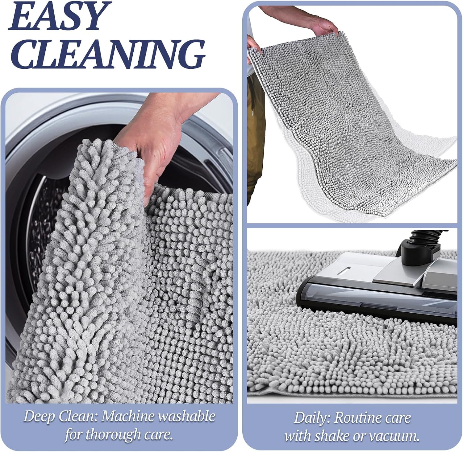 Dog Door Mat Absorpmax Dog Rug for Muddy Paw, Mat for Muddy Paw Door Indoor Floor Entryway, Waterproof Washable & Water Absorbent Dirt Trapper, 31" × 20", Navy Blue