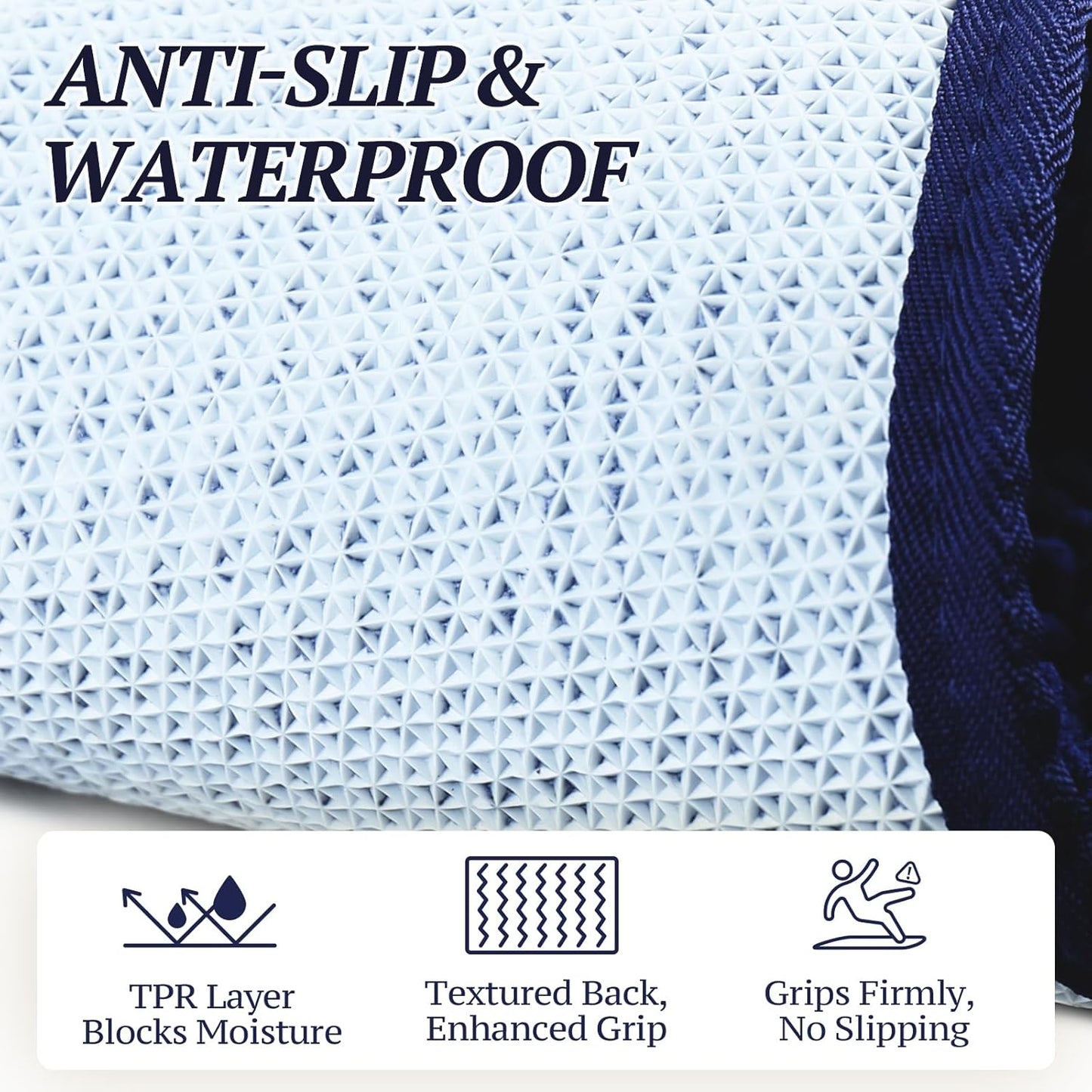 Dog Door Mat Absorpmax Dog Rug for Muddy Paw, Mat for Muddy Paw Door Indoor Floor Entryway, Waterproof Washable & Water Absorbent Dirt Trapper, 31" × 20", Navy Blue