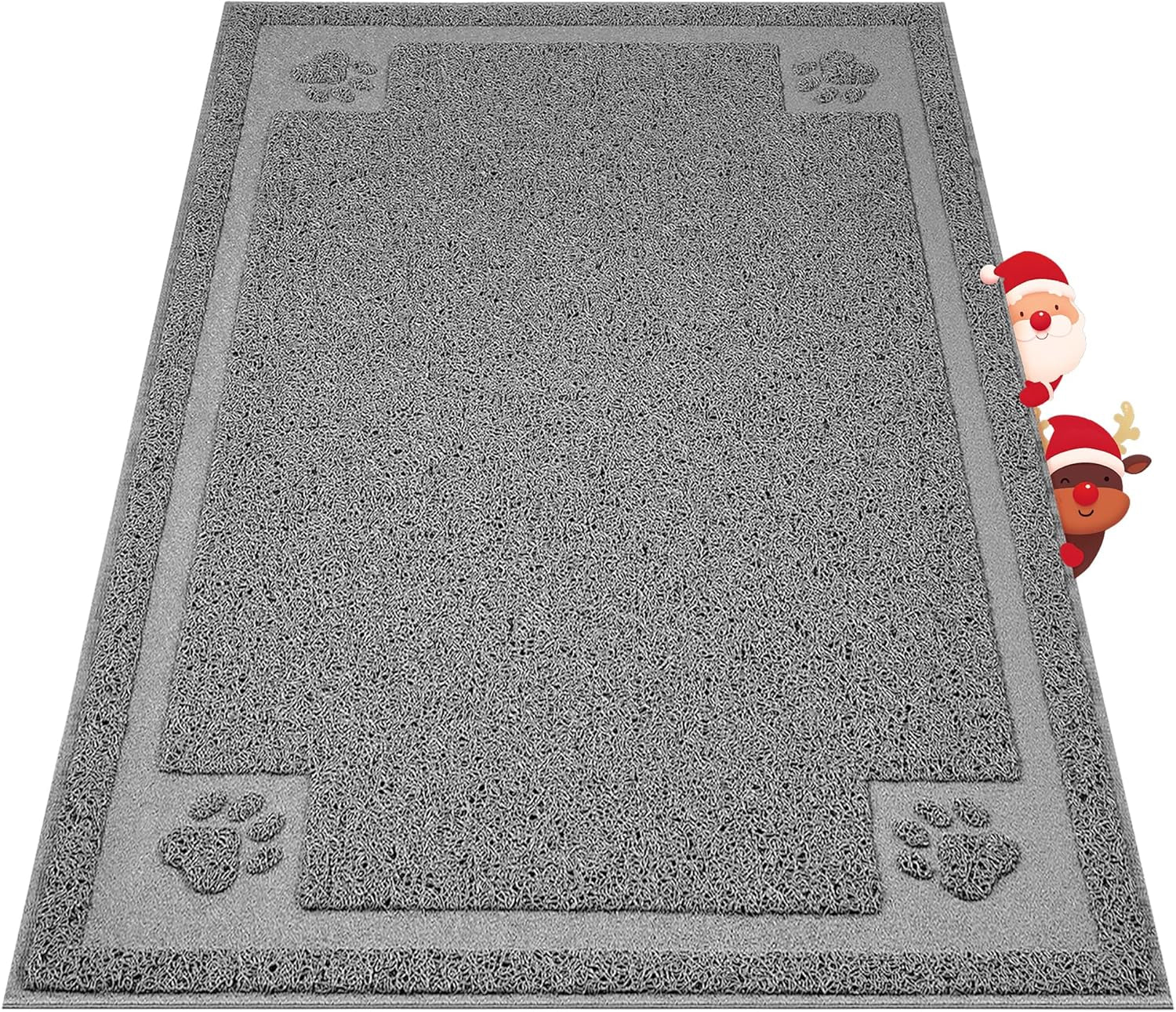 Large Cat Litter Mat Trapper 35"×23" Traps Litters from Box and Paws Scatter Control for Folding Trapping Mat Soft for Floor on Sensitive Kitty Paws Easy to Clean